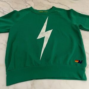 AVIATOR NATION XS GREEN SWEATSHIRT WORN ONCE